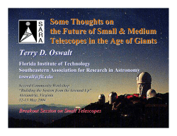 Breakout: Small and Medium Telescopes