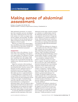 Making sense of abdominal assessment (PDF Available)