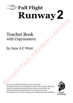 Sample Page &copy;Badger Learning