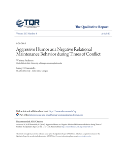 Aggressive Humor as a Negative Relational