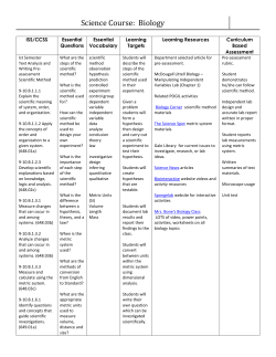 Biology Curriculum 2014 PDF