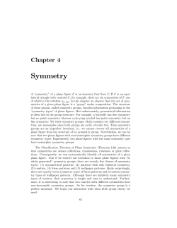 Chapter 4: Symmetry