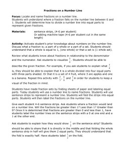 Fractions on a Number Line