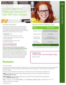 A vision plan that helps you see eye to eye with your budget