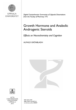 Growth Hormone and Anabolic Androgenic Steroids