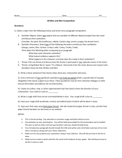 OMM Composition - Endeavor Charter School