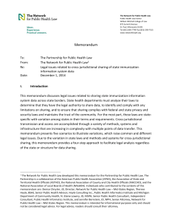 Legal Issues Related to Cross-Jurisdictional Sharing of State