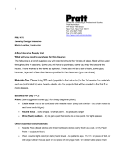 PMJ 470 Jewelry Design Intensive Maria Leather, Instructor 4