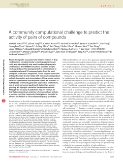A community computational challenge to predict the activity