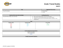 Unit 5, Texas Revolution