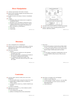 Direct Manipulation Directness Constraints