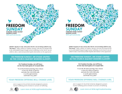 Bulletin Insert - Nazarene Compassionate Ministries