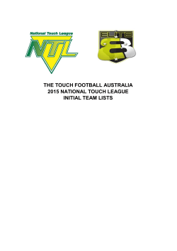 Initial Team Lists