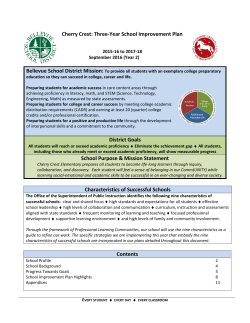 Cherry Crest: Three-Year School Improvement Plan District Goals
