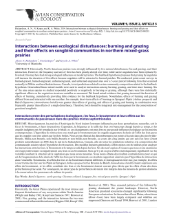 Interactions between ecological disturbances: burning and grazing