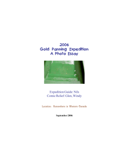 gold panning expedition: sep 2006