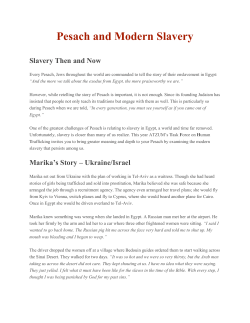 Pesach and Modern Slavery