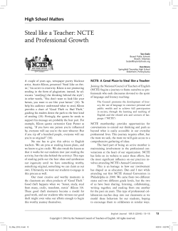 Steal like a Teacher: NCTE and Professional Growth [FREE ACCESS]