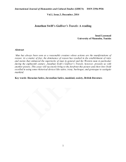 Jonathan Swift`s Gulliver`s Travels: A reading