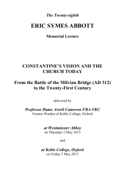 Constantine`s vision and the church today