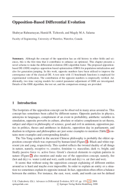 Opposition-Based Differential Evolution