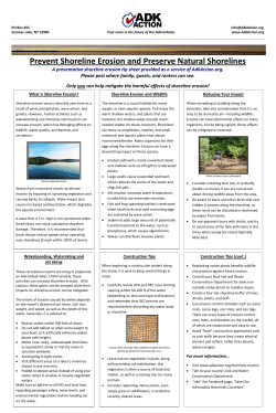 Prevent Shoreline Erosion and Preserve Natural Shorelines