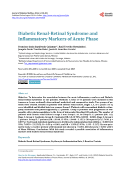 Diabetic Renal-Retinal Syndrome and Inflammatory Markers of