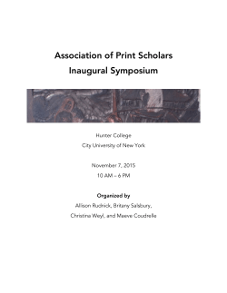 symposium program - Association of Print Scholars