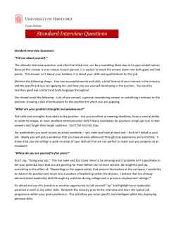 Standard Interview Questions: &ldquo;Tell me about yourself.&rdquo; The ultimate