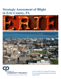 Strategic Assessment of Blight in Erie County, PA