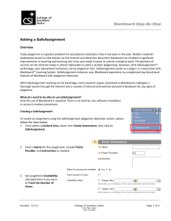 SafeAssignments - College of Southern Idaho