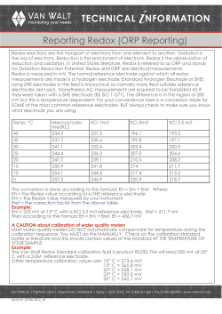 Redox Conversion Table