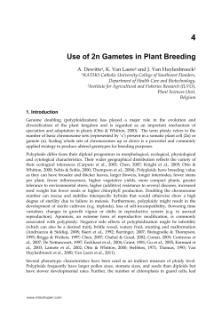 Use of 2n Gametes in Plant Breeding