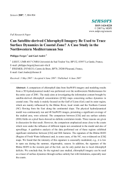 Can Satellite-derived Chlorophyll Imagery Be Used to Trace Surface
