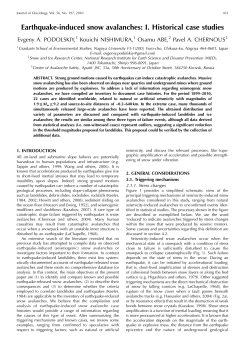 Earthquake-induced snow avalanches