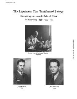 The Experiment That Transformed Biology - JEM