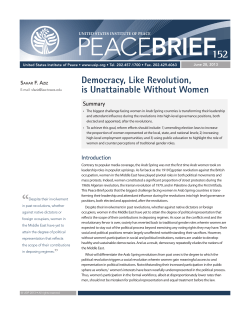 Democracy, Like Revolution, is Unattainable Without Women