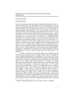 Gender Equity and the Rise of Public Education