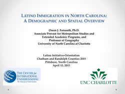 Latino Immigration in North Carolina: A Demographic and Spatial
