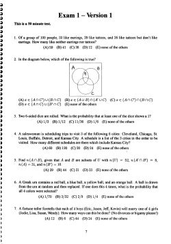 Exam 1- Version 1 - Indiana University