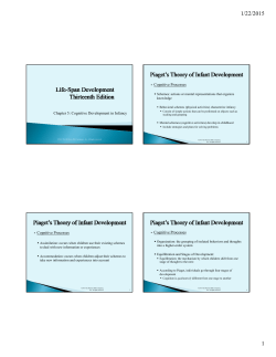 Chapter 5: Cognitive Development in Infancy Cognitive Processes