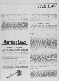 Marriage Laws - Tompkins County Public Library