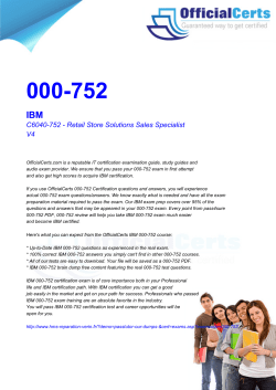 C6040-752 - Retail Store Solutions Sales Specialist V4
