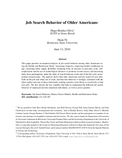 Job Search Behavior of Older Americans†