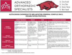 ACI (FEMORAL CONDYLE ONLY) REHAB PROTOCOL