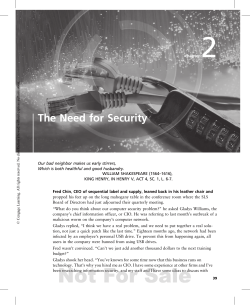 The Need for Security