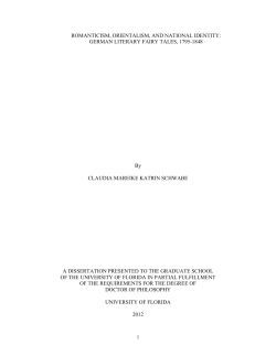 ROMANTICISM, ORIENTALISM, AND NATIONAL IDENTITY