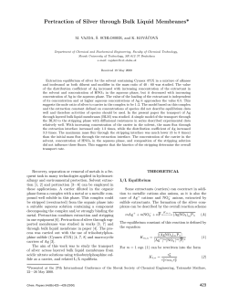 Pertraction of Silver through Bulk Liquid