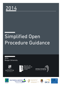 Simplified Open Procedure Guidance