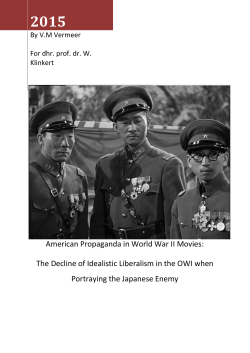 American Propaganda in World War II Movies: The - UvA-DARE